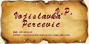 Vojislavka Perčević vizit kartica